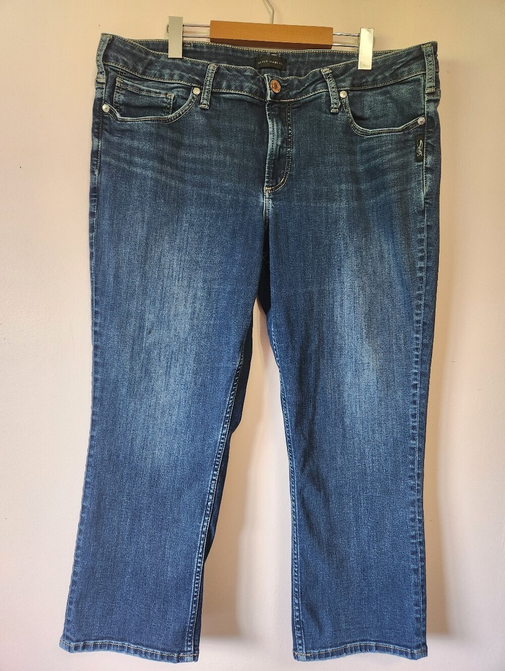 ​Silver Jeans Co. Suki Mid Rise Capri Denim Jeans Plus Size 20 EUC